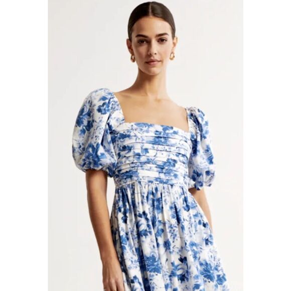 NWT Abercrombie & Fitch Emerson puff sleeve mini dress, $99 XXLP F24 - Picture 2 of 9